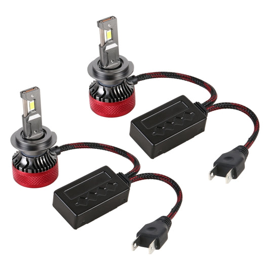 زوج واحد من مصابيح السيارة الأمامية LED H7 DC12V 65W 6000K 6500LM، H7