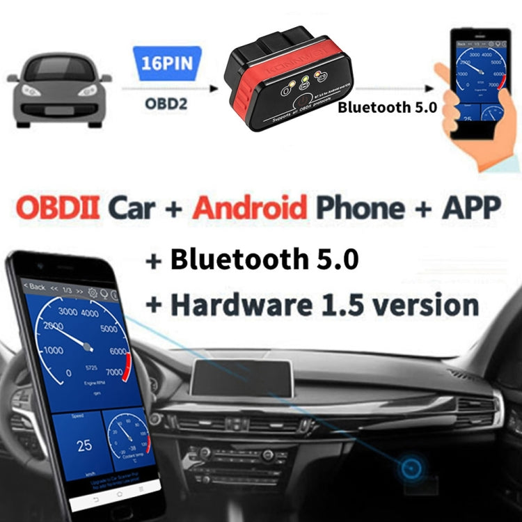 KONNWEI KW901 Android Phone OBD2 Car Bluetooth 5.0 Diagnostic Scan Tools, Bluetooth 5.0