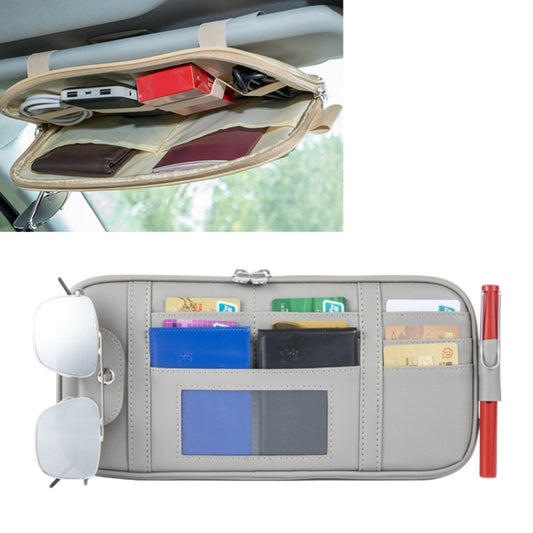 Universal Car Multi-functional Sun Visor Card Clip Bags Glasses Bill Clip Holder, Universal Grey