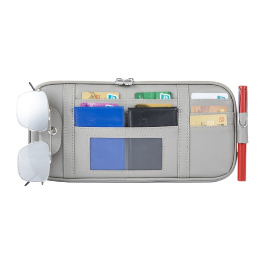 Universal Car Multi-functional Sun Visor Card Clip Bags Glasses Bill Clip Holder, Universal Grey