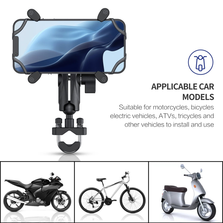 ZH-1558A1 Motorcycle Handlebar X-shape Aluminum Alloy Phone Holder, ZH-1558A1