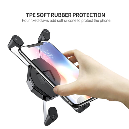 ZH-1558B1 Motorcycle Rear Mirror X-shape Aluminum Alloy Phone Holder, ZH-1558B1