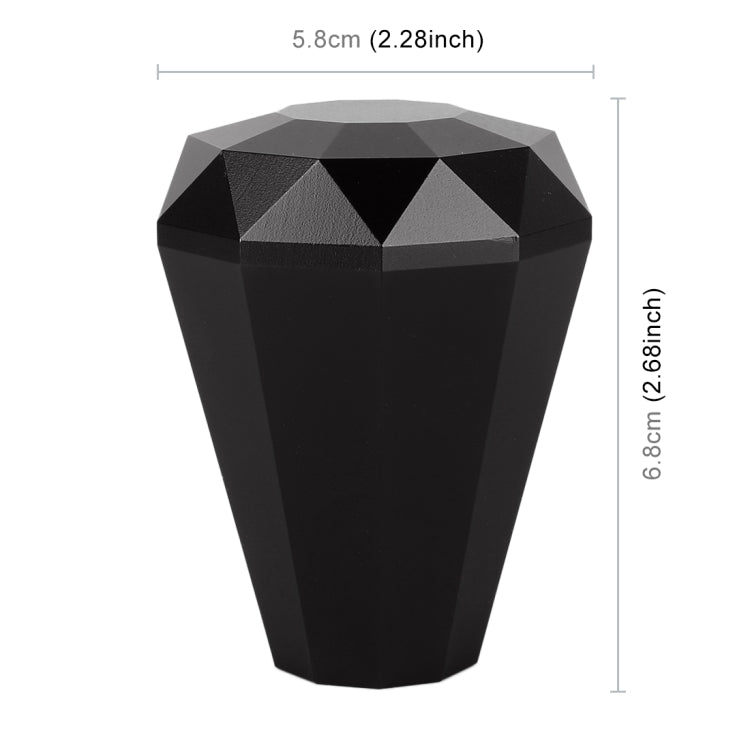 Universal Car Diamond Shape Metal Gear Shift Knob, Black, Blue, Purple, Red, Silver