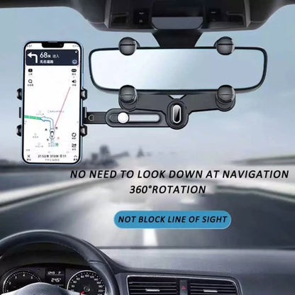 Snap-on Rearview Mirror Car Phone Holder In-Car Navigation Bracket, Snap-on Rearview Mirror Phone Holder