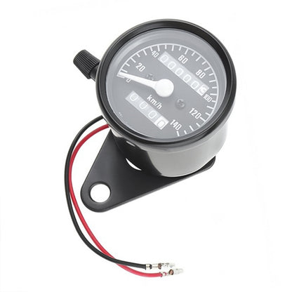 Motorcycle Retro Modified Odometer Speedometer Kilometer, Speedometer Kilometer (Black), Speedometer Kilometer (Silver)