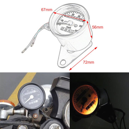 Motorcycle Retro Modified Odometer Speedometer Kilometer, Speedometer Kilometer (Black), Speedometer Kilometer (Silver)
