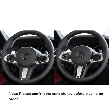 2 in 1 Car Carbon Fiber Steering Wheel Below Decorative Sticker for BMW G01 X3 2018-2020 / G02 X4 2019-2020, Left and Right Drive Universal, Steering Wheel Below