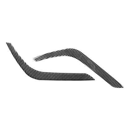 2 PCS / Set Carbon Fiber Car Headlight Eyebrow Decorative Sticker for Toyota Tundra 2014-2018, Left Right Driving, Headlight Eyebrow