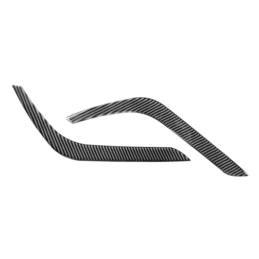 2 PCS / Set Carbon Fiber Car Headlight Eyebrow Decorative Sticker for Toyota Tundra 2014-2018, Left Right Driving, Headlight Eyebrow