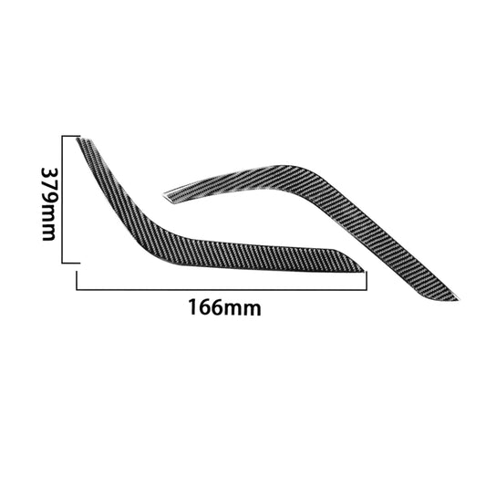 2 PCS / Set Carbon Fiber Car Headlight Eyebrow Decorative Sticker for Toyota Tundra 2014-2018, Left Right Driving, Headlight Eyebrow