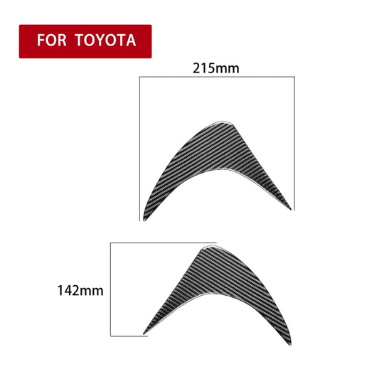 قطعتان/مجموعة من ملصقات تزيين حاجب المصباح الأمامي للسيارة من ألياف الكربون لسيارة تويوتا GT86 / سوبارو BRZ 2012-2016، إصدار الغراء المتساقط، لسيارة تويوتا GT86 2012-2016، أمامي