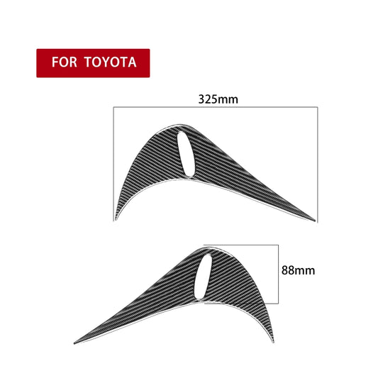 قطعتان/مجموعة من ملصقات تزيين حاجب مصباح السيارة الخلفي من ألياف الكربون لسيارة تويوتا GT86 / سوبارو BRZ 2012-2016، إصدار الغراء المتساقط، لسيارة تويوتا GT86 2012-2016، الجزء الخلفي