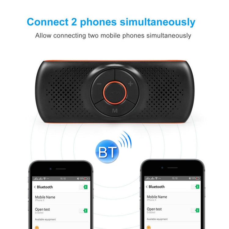 مشغل MP3 لاسلكي بتقنية البلوتوث للسيارة T826، مشغل FM لواقي الشمس، T826