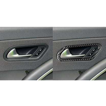2 PCS / Set Carbon Fiber Car Inner Door Handle Decorative Sticker for Volkswagen Scirocco 2009-2016,Left and Right Drive Universal, Inner Door Handle