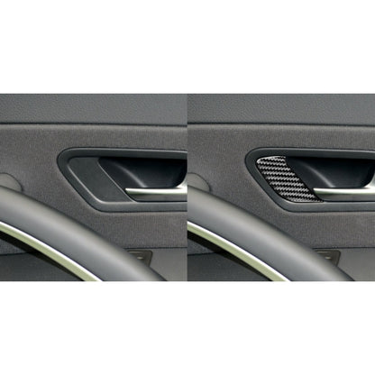 2 PCS / Set Carbon Fiber Car Door Lock Frame Decorative Sticker for Volkswagen Scirocco 2009-2016,Left Drive, Door Lock Frame ,Left Drive