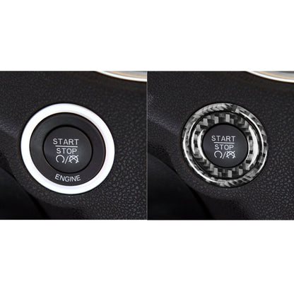 2 PCS / Set Carbon Fiber Car Ignition Switch Decorative Sticker for Dodge Challenger 2015 to Now, Left Driving, Ignition Switch