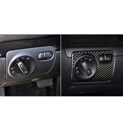 Carbon Fiber Car Headlight Switch Panel Decorative Sticker for Volkswagen Golf 6 2008-2012, Left Driving, Headlight Switch Panel, Left Driving