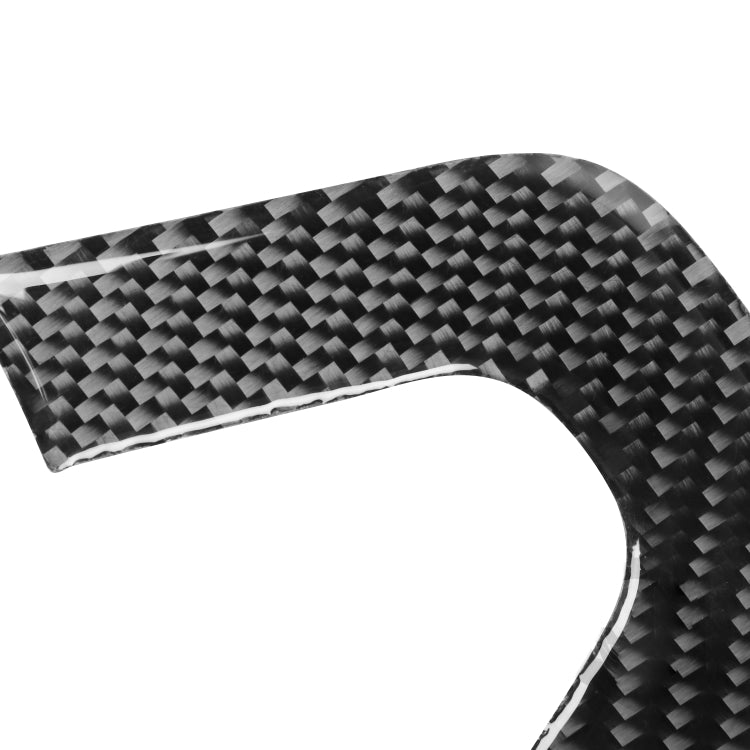 2 PCS / Set Carbon Fiber Car Steering Wheel Logo + Chin Decorative Sticker for Dodge Challenger 2015 to Now, Left Driving, Steering Wheel Logo + Chin