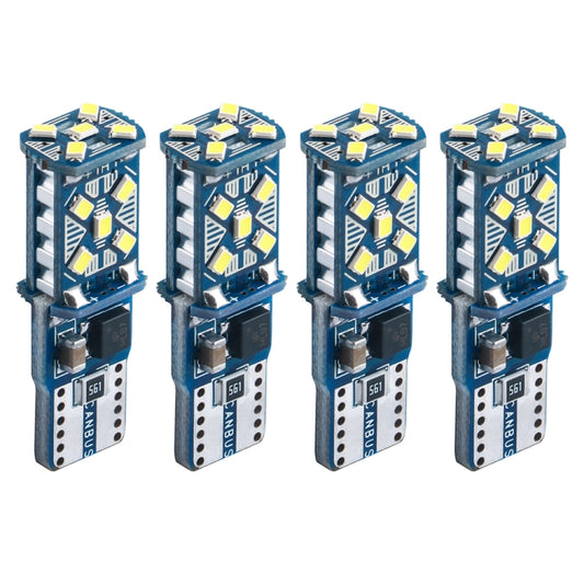 4 قطع T10 DC12V / 2.52 واط / 0.21 أمبير / 900 لومن ضوء تخليص السيارة مع فك التشفير، 4 قطع T10