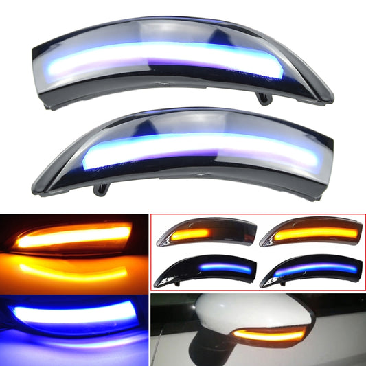1 Pair For Ford Fiesta 2008-2017 Car Dynamic LED Turn Signal Light Rearview Mirror Flasher Water Blinker, For Ford Fiesta 2008-2017  (Blue)