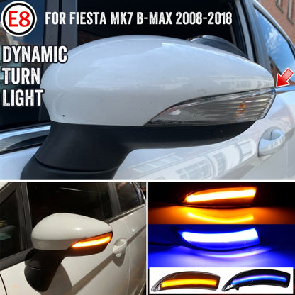 1 Pair For Ford Fiesta 2008-2017 Car Dynamic LED Turn Signal Light Rearview Mirror Flasher Water Blinker, For Ford Fiesta 2008-2017  (Blue)