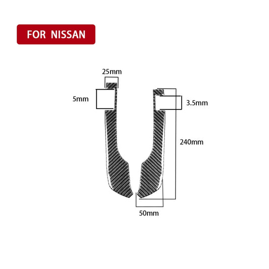 2 PCS Car Carbon Fiber Speedometer Decorative Sticker for Nissan GTR R35 2008-2016, Left and Right Drive Universal, Speedometer