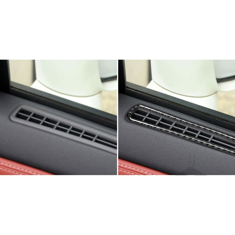 2 PCS Car Carbon Fiber Defogging of Window Air Outlet Decorative Sticker for Nissan GTR R35 2008-2020, Left and Right Drive Universal, Defogging of Window Air Outlet