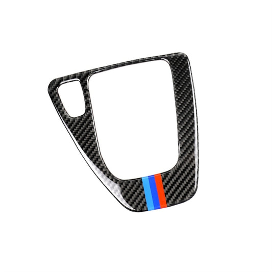Three Color Carbon Fiber Car Left Driving Gear Panel Decorative Sticker for BMW E90 / E92 2005-2012, Sutible for Left Driving, Left Driving Gear Panel(Three Color)