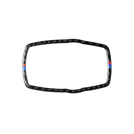 ملصق ديكوري لإطار الوسائط المتعددة للسيارة من ألياف الكربون بثلاثة ألوان لسيارات BMW X3 / X4 / X5 / X6 / F07 / F10 / F15 / F16 / F20 / F25 / F26 / F30 / F34، إطار الوسائط المتعددة (ثلاثة ألوان)