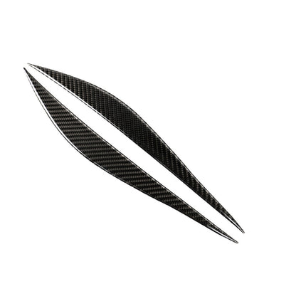 1 Pairs Carbon Fiber Car Lamp Eyebrow Decorative Sticker for BMW F30 2013-2015, Lamp Eyebrow
