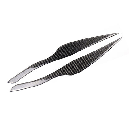 1 Pairs Carbon Fiber Car Lamp Eyebrow Decorative Sticker for BMW E90 / 318i / 320i / 325i 2005-2008, Drop Glue Version, Lamp Eyebrow Drop Glue Version