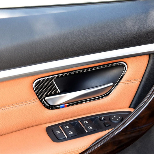 ملصق ديكوري لباب السيارة من ألياف الكربون بثلاثة ألوان لسيارة BMW F30 2013-2018 / F34 2013-2017، وعاء الباب (ثلاثة ألوان)، وعاء الباب