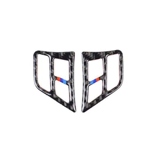 Three Color Carbon Fiber Car Steering Wheel Key Frame Decorative Sticker for BMW E90 2005-2012, Key Frame(Three Color), Key Frame
