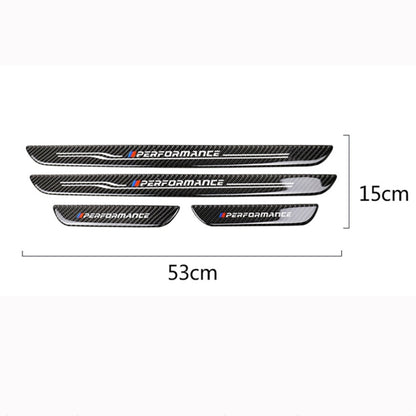 High Edition Carbon Fiber Car Door Threshold Decorative Sticker for BMW E90 2005-2012, High Edition Door Threshold, Low Edition Door Threshold