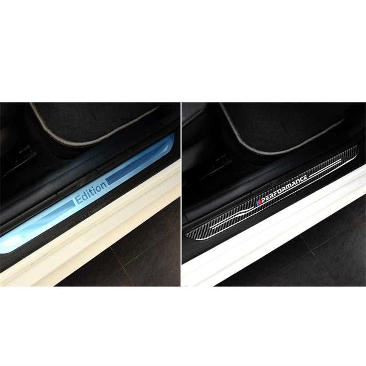 High Edition Carbon Fiber Car Door Threshold Decorative Sticker for BMW E90 2005-2012, High Edition Door Threshold, Low Edition Door Threshold