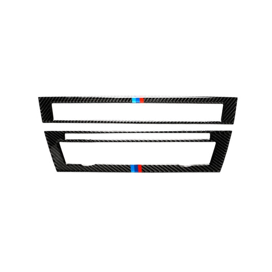 Three Color Carbon Fiber Car CD Panel Decorative Sticker for BMW 5 Series F10 2011-2017, CD Panel(Three Color), CD Panel