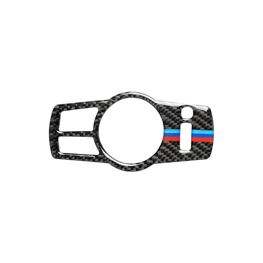 Three Color Carbon Fiber Car Headlight Switch Decorative Sticker for BMW 5 Series F01 / F10 / F07 / F25 / F26, Suitable for Left-hand Driving, Headlight Switch(Three Color), Headlight Switch
