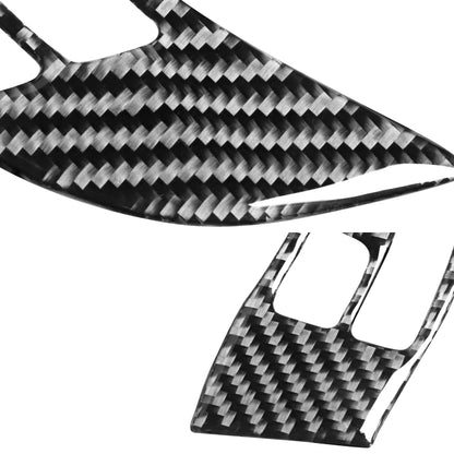 2 PCS Car Carbon Fiber Steering Wheel Decorative Sticker for Mazda RX8 2004-2008, Left and Right Drive Universal, Steering Wheel A