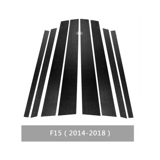 ملصق ديكوري من ألياف الكربون للسيارة على شكل عمود B لسيارة BMW X5 F15 2014-2018، مناسب للقيادة اليسرى واليمنى، مناسب لسيارة BMW X5 F15 2014-2018