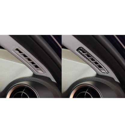 2 in 1 Car Carbon Fiber A-pillar Air Outlet Panel Decorative Sticker for Alfa Romeo Giulia 2017-2019, Left and Right Drive Universal, A-pillar Air Outlet
