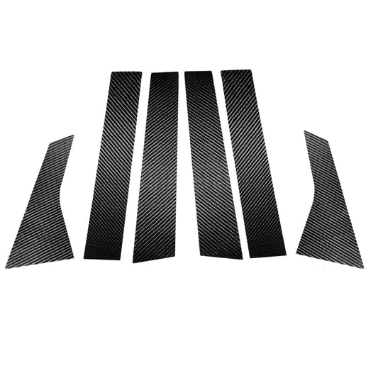 6 in 1 Car Carbon Fiber B-pillar Decorative Sticker for Honda 10th Generation Accord 2018-2021, Left and Right Drive Universal, B-pillar
