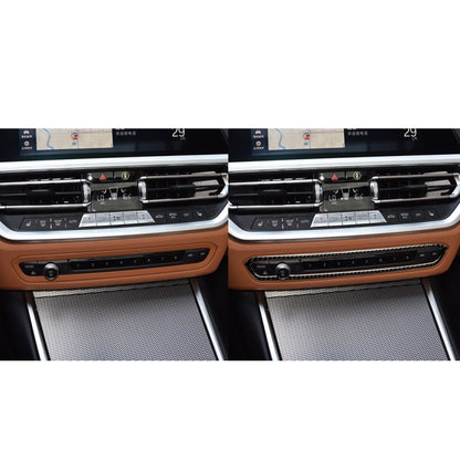 ملصق ديكوري لإطار زر قرص مضغوط من ألياف الكربون لسيارة BMW الفئة الثالثة G20/G28/325Li/330d/335 2019-2020، محرك يسار ويمين عالمي، إطار زر قرص مضغوط
