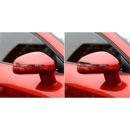 Car Carbon Fiber German Flag Pattern Rearview Mirror Anti-collision Sticker for Audi TT, Left and Right Drive Universal, B Style, Rearview Mirror Anti-collision B
