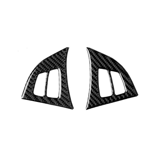 2 in 1 Car Carbon Fiber Solid Color Steering Wheel Buttons Decorative Sticker for BMW E70 X5 2008-2013, Left and Right Drive Universal, Steering Wheel Buttons