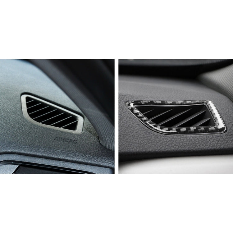 2 PCS Car Carbon Fiber Dashboard Air Outlet Decorative Sticker for BMW 3 Series F30 2013-2018 / 3GTSeries F34 2013-2017, Right Drive, Dashboard Air Outlet