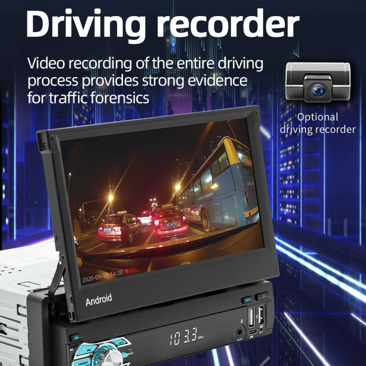 HD 7 inch Single Din Car Android Player GPS Navigation Bluetooth Touch Stereo Radio, Support Mirror Link & FM & WIFI