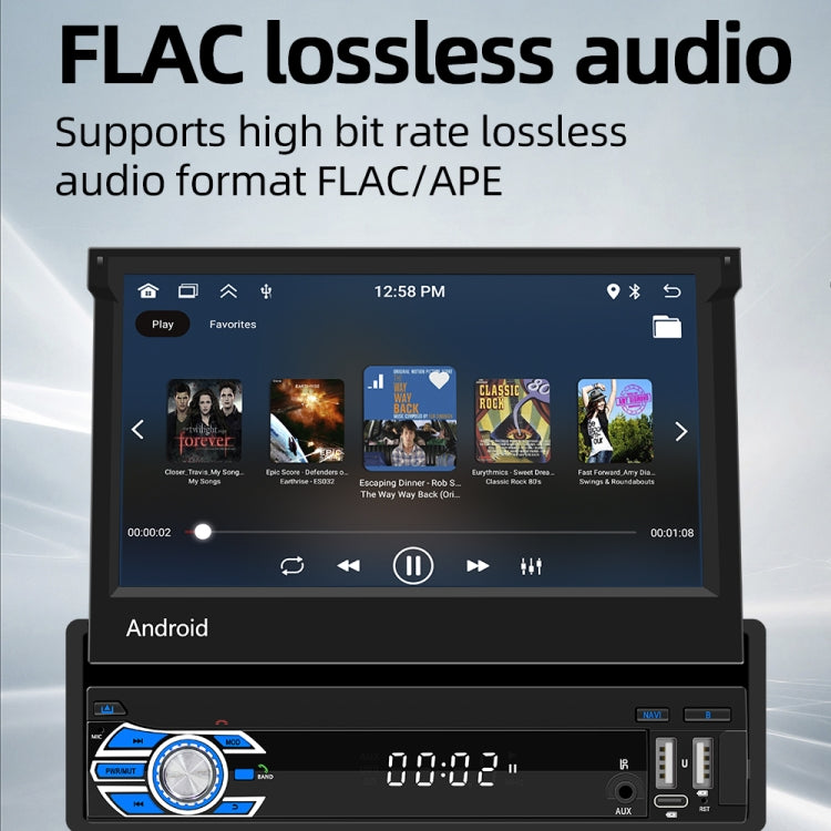 HD 7 inch Single Din Car Android Player GPS Navigation Bluetooth Touch Stereo Radio, Support Mirror Link & FM & WIFI