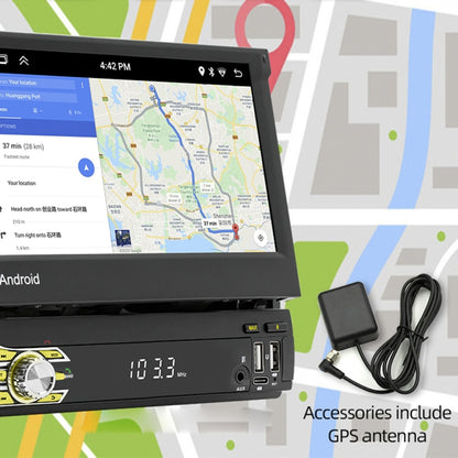 HD 7 inch Single Din Car Android Player GPS Navigation Bluetooth Touch Stereo Radio, Support Mirror Link & FM & WIFI