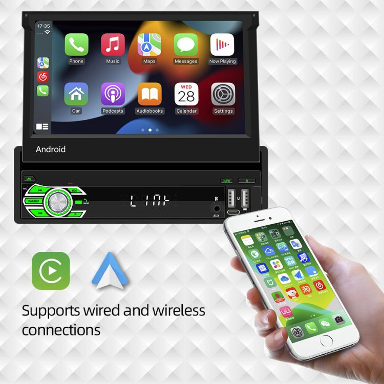 HD 7 inch Single Din Car Android Player GPS Navigation Bluetooth Touch Stereo Radio, Support Mirror Link & FM & WIFI