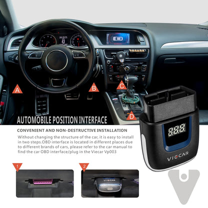 جهاز تشخيص أعطال السيارات Viecar VP003 Mini OBD + USB / Type-C V2.2، أداة تشخيص بلوتوث، VP003